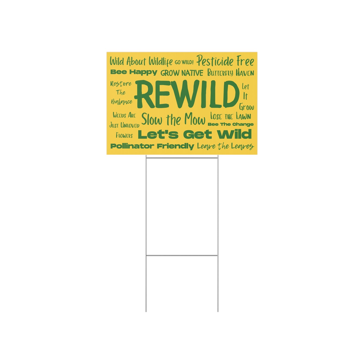 Rewild Yard Sign