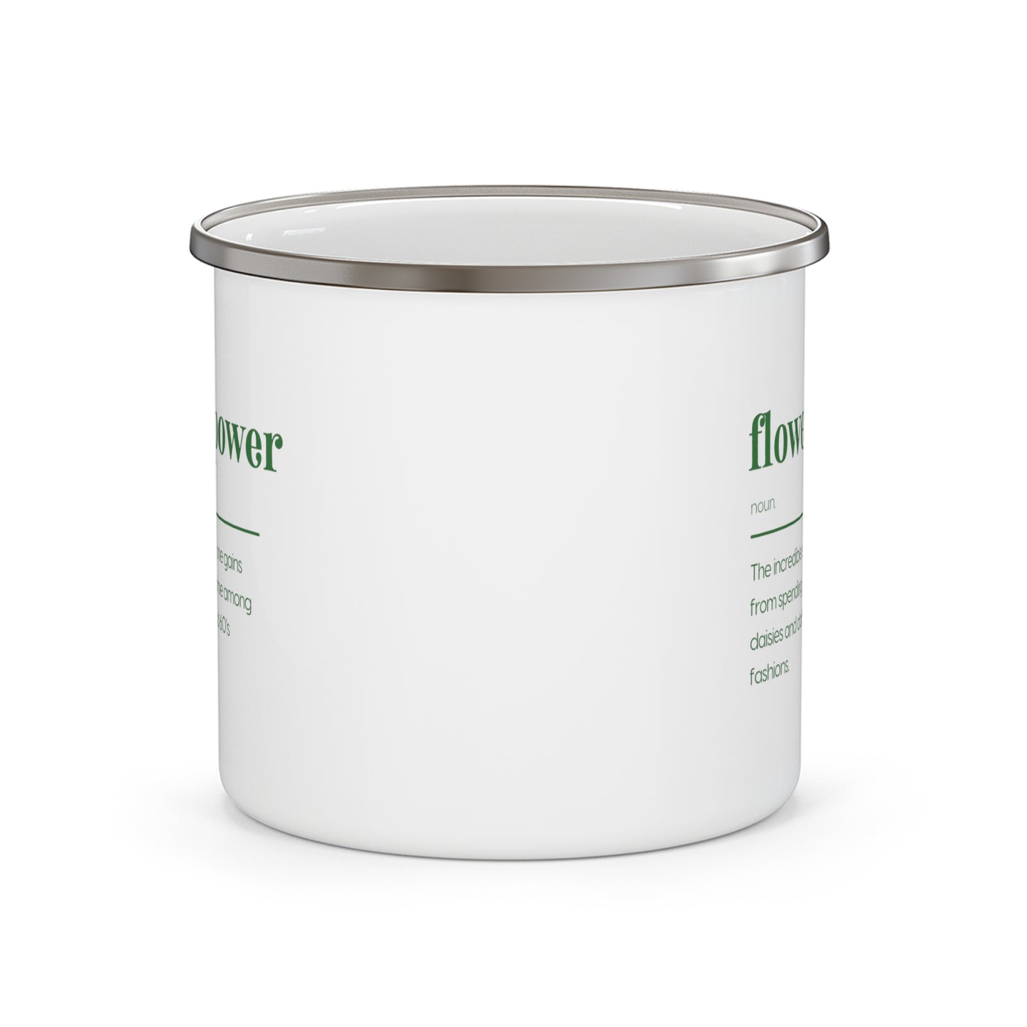 flower power Enamel Camping Mug